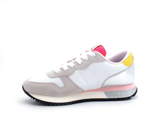 SUN68 Stargilr Glitter Logo Sneaker Bianco Multicolor Z32211 - Sandrini Calzature e Abbigliamento