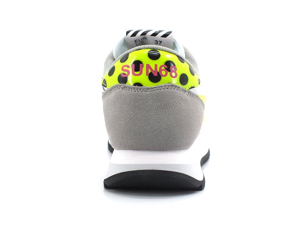 SUN68 Stargirl Back Pois Sneaker Running Bianco Giallo Z32213 - Sandrini Calzature e Abbigliamento