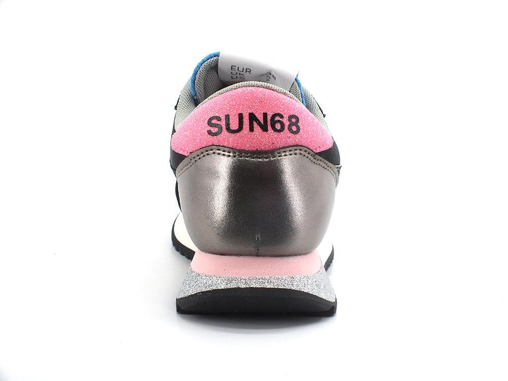 SUN68 Stargirl Glitter Logo Sneaker Running Nero Silver Z32211 - Sandrini Calzature e Abbigliamento