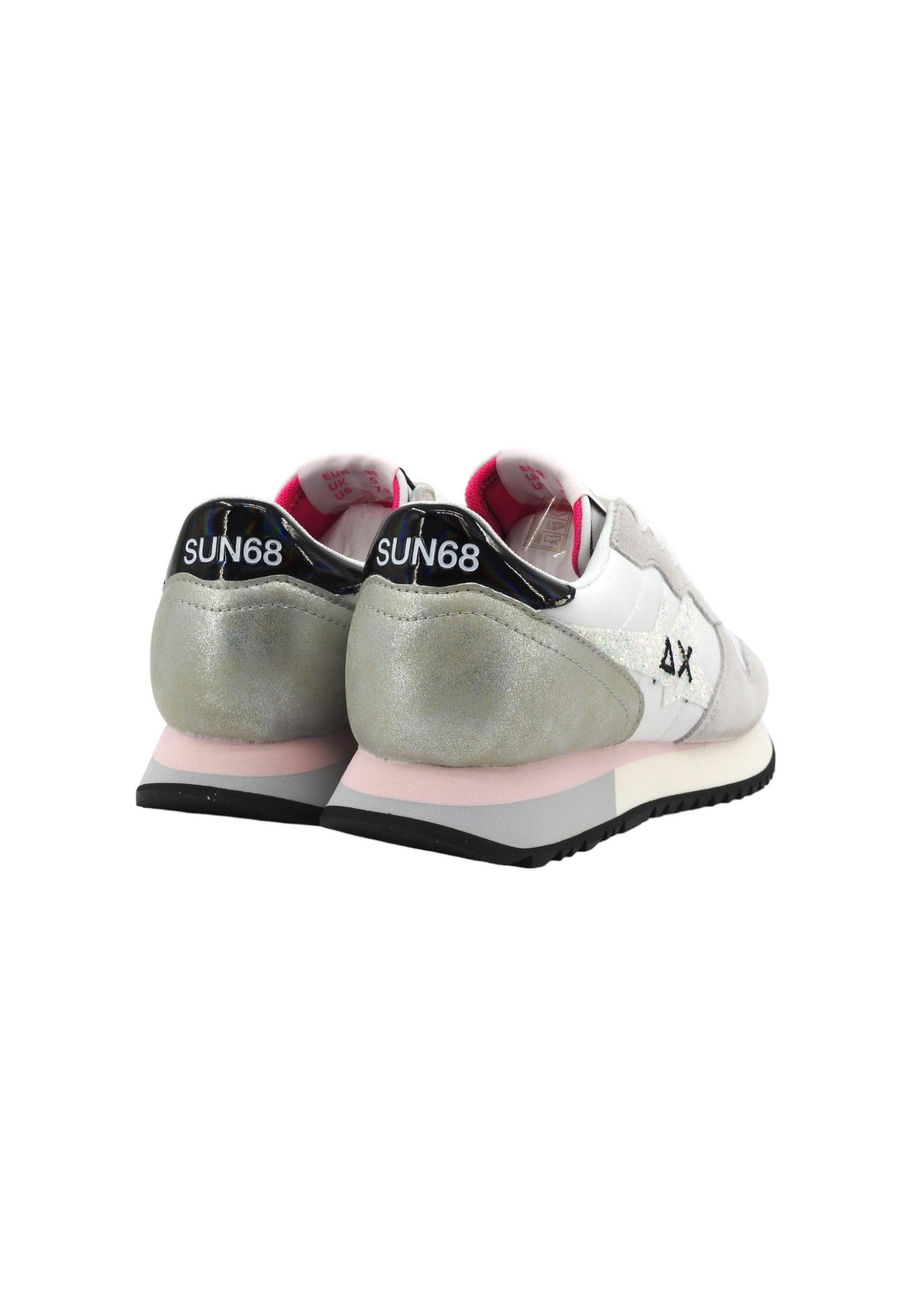 SUN68 Stargirl Glitter Sneaker Donna Bianco Z34211 - Sandrini Calzature e Abbigliamento