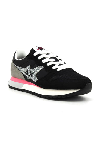 SUN68 Stargirl Glitter Sneaker Donna Nero Z34211 - Sandrini Calzature e Abbigliamento