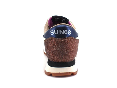 SUN68 Stargirl Glitter Sneaker Suede Beige Z41207 - Sandrini Calzature e Abbigliamento