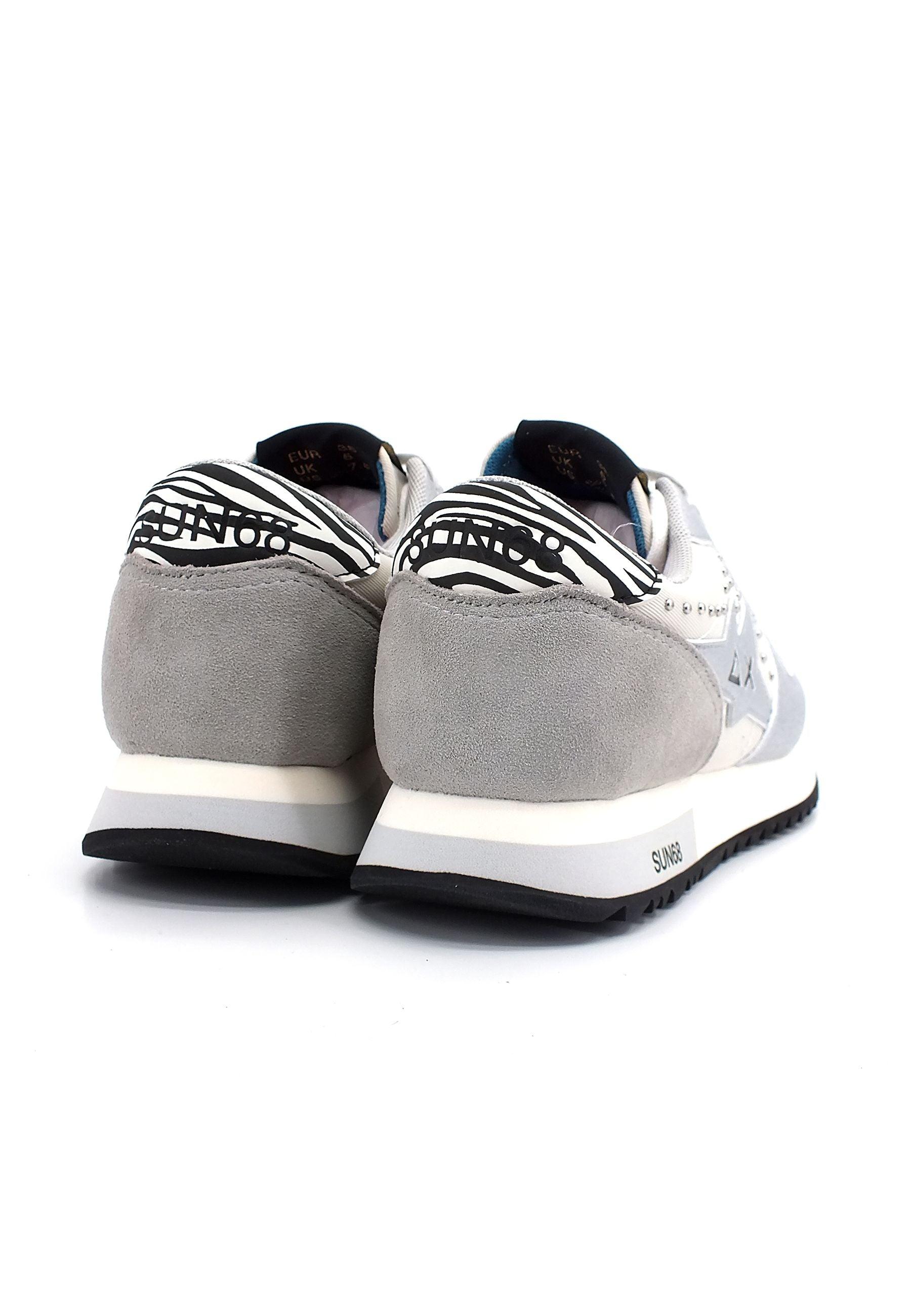 SUN68 Stargirl Metal Studs Sneaker Donna Bianco Panna Z42213 - Sandrini Calzature e Abbigliamento