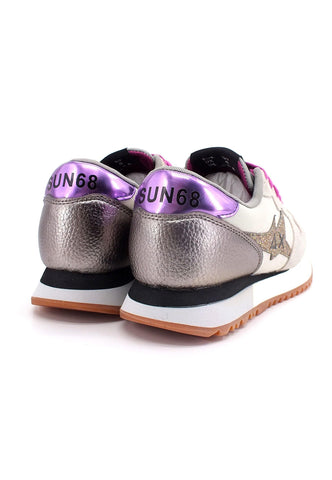 SUN68 Stargirl Nylon Glitter Sneaker Donna Bianco Panna Z42211 - Sandrini Calzature e Abbigliamento