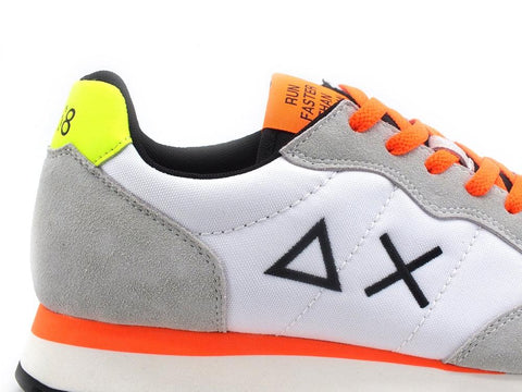 SUN68 Tom Fluo Nylon Sneaker Running Bianco Z41102 - Sandrini Calzature e Abbigliamento