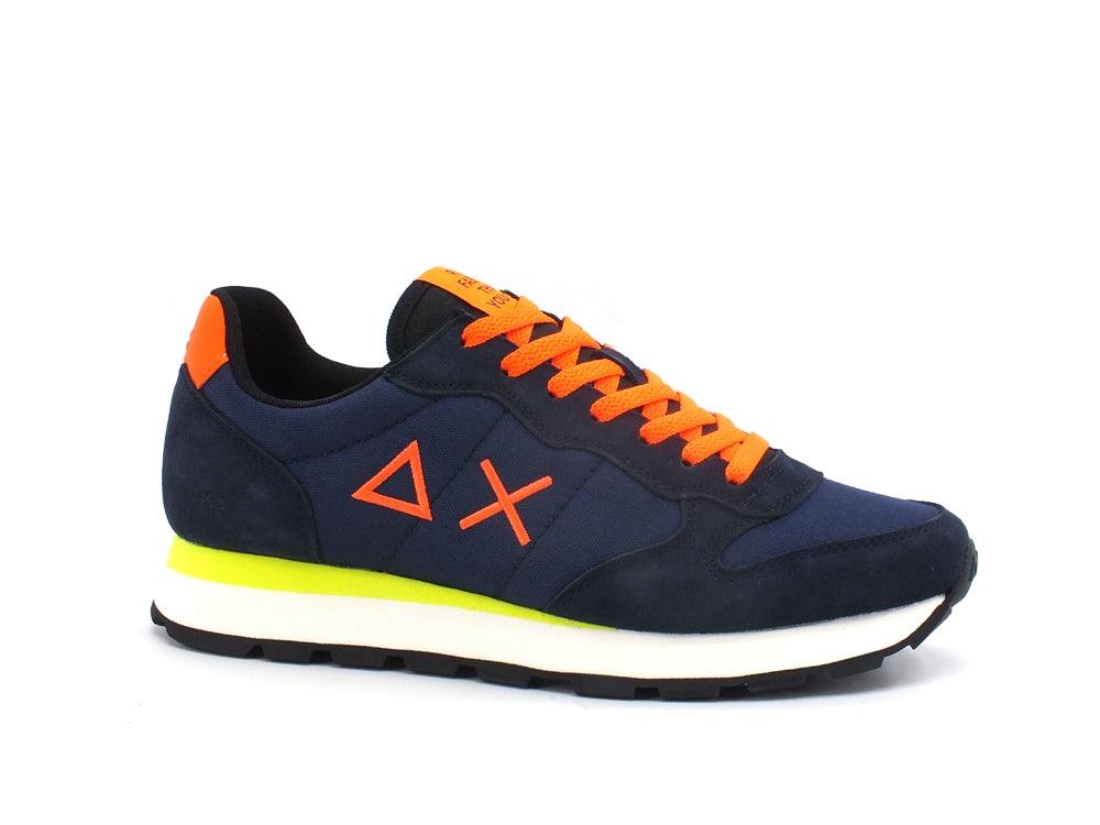 SUN68 Tom Fluo Nylon Sneaker Running Navy Blue Z41102 - Sandrini Calzature e Abbigliamento