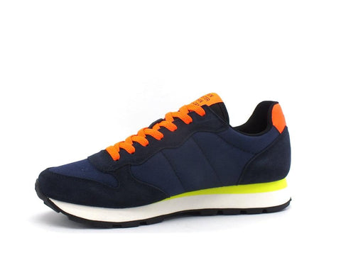 SUN68 Tom Fluo Nylon Sneaker Running Navy Blue Z41102 - Sandrini Calzature e Abbigliamento