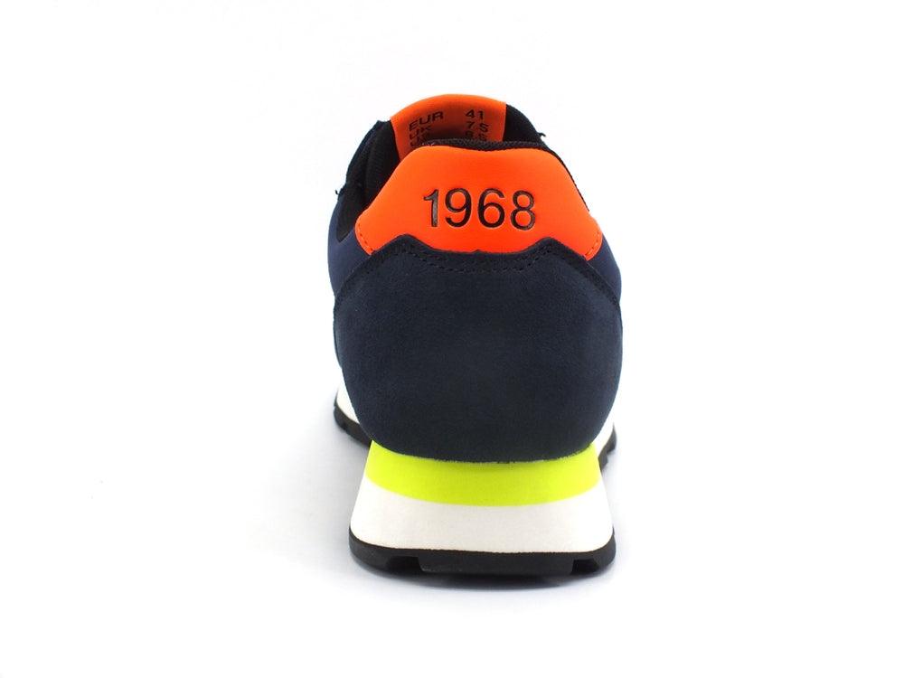 SUN68 Tom Fluo Nylon Sneaker Running Navy Blue Z41102 - Sandrini Calzature e Abbigliamento