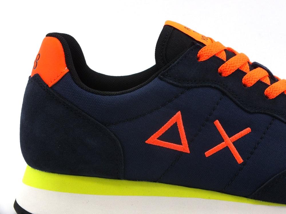 SUN68 Tom Fluo Nylon Sneaker Running Navy Blue Z41102 - Sandrini Calzature e Abbigliamento