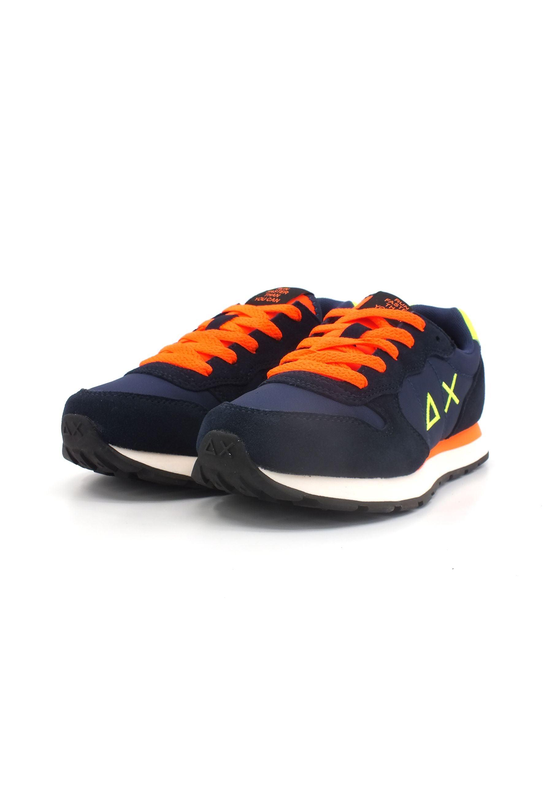 SUN68 Tom Fluo Sneaker Bambino Navy Blue Z33302T - Sandrini Calzature e Abbigliamento