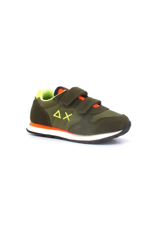 SUN68 Tom Fluo Sneaker Bambino Verde Militare Z33302B - Sandrini Calzature e Abbigliamento