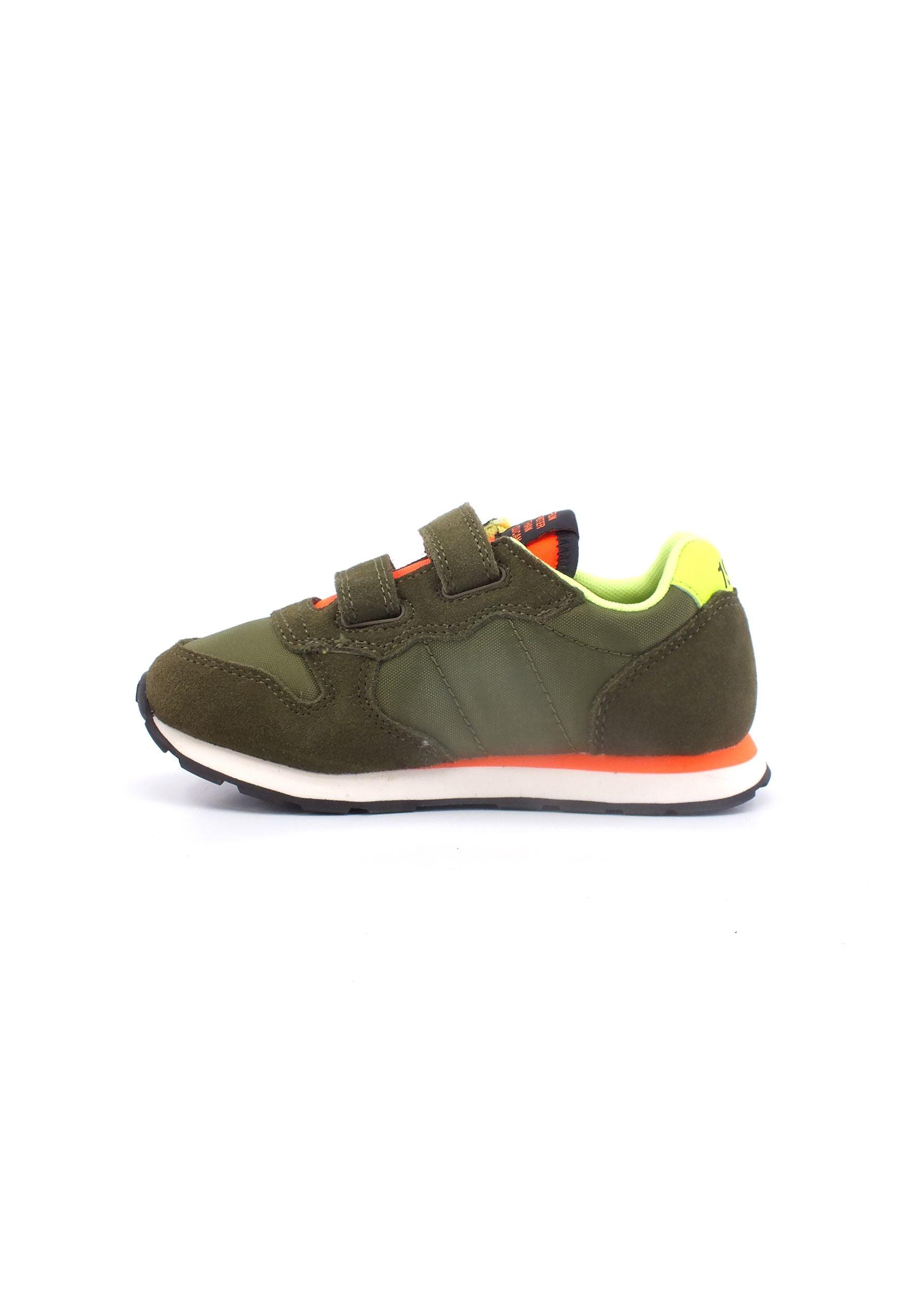 SUN68 Tom Fluo Sneaker Bambino Verde Militare Z33302B - Sandrini Calzature e Abbigliamento