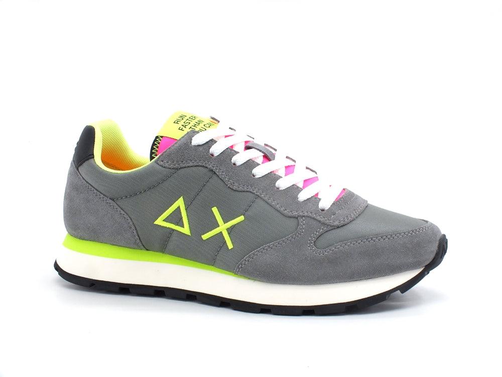 SUN68 Tom Fluo Sneaker Running Grigio Medio Z32102 - Sandrini Calzature e Abbigliamento