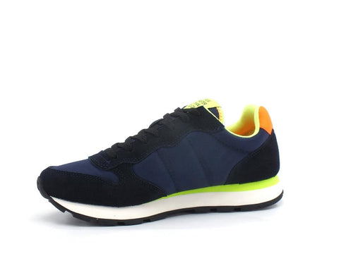 SUN68 Tom Fluo Sneaker Running Navy Blue Z32102 - Sandrini Calzature e Abbigliamento