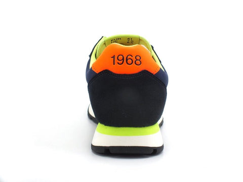 SUN68 Tom Fluo Sneaker Running Navy Blue Z32102 - Sandrini Calzature e Abbigliamento