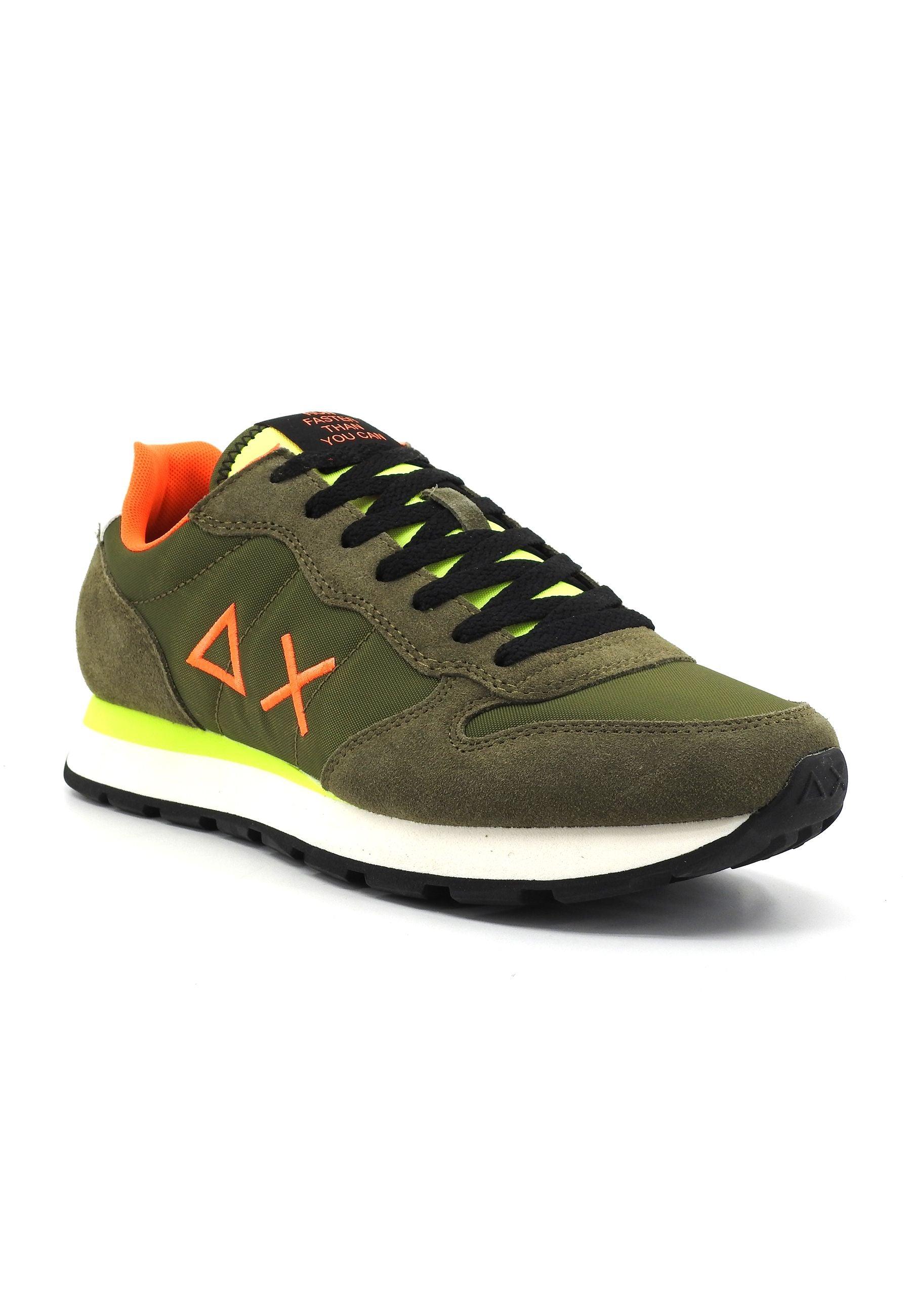 SUN68 Tom Fluo Sneaker Uomo Militare Z34102 - Sandrini Calzature e Abbigliamento