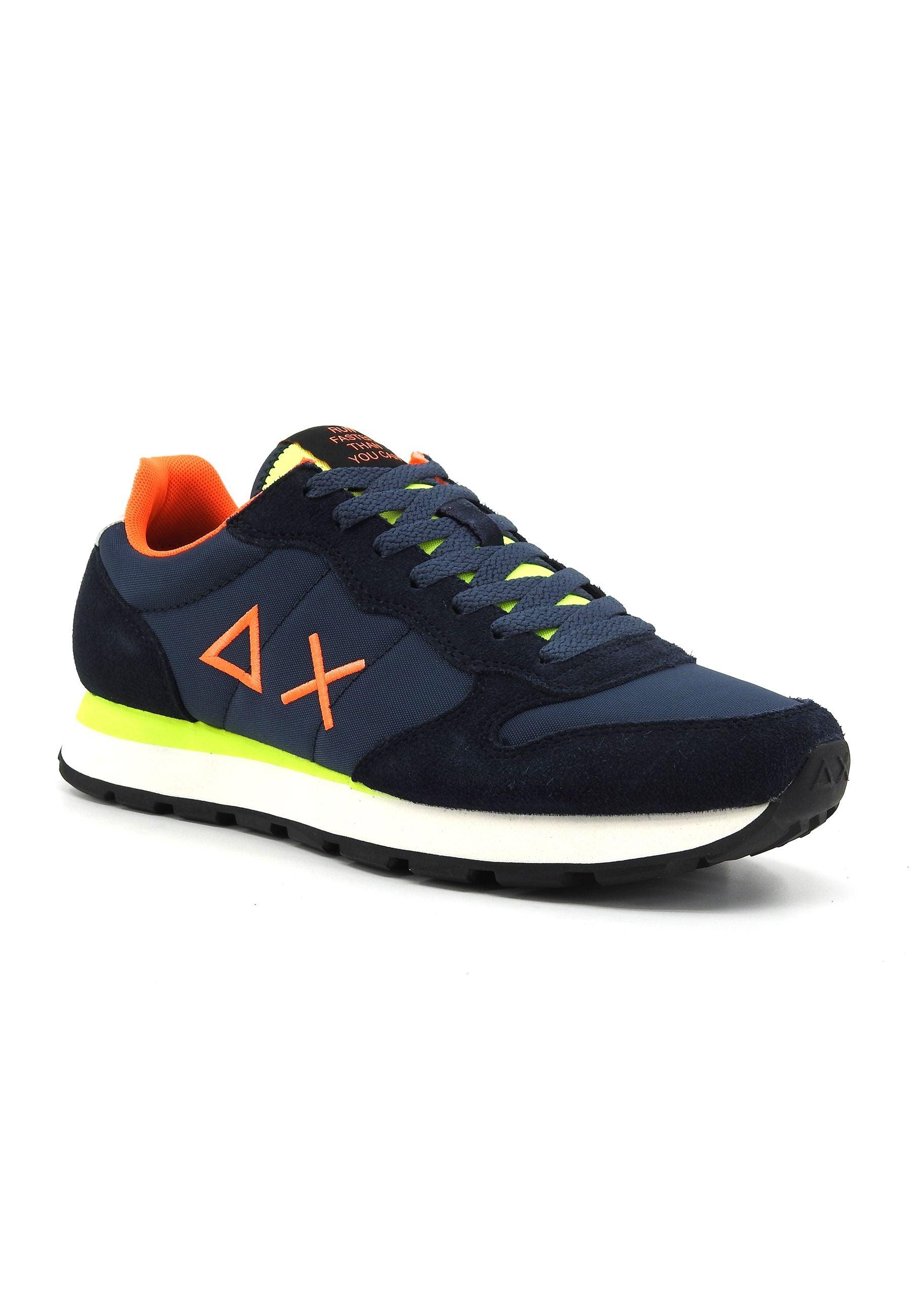 SUN68 Tom Fluo Sneaker Uomo Navy Blue Z34102 - Sandrini Calzature e Abbigliamento