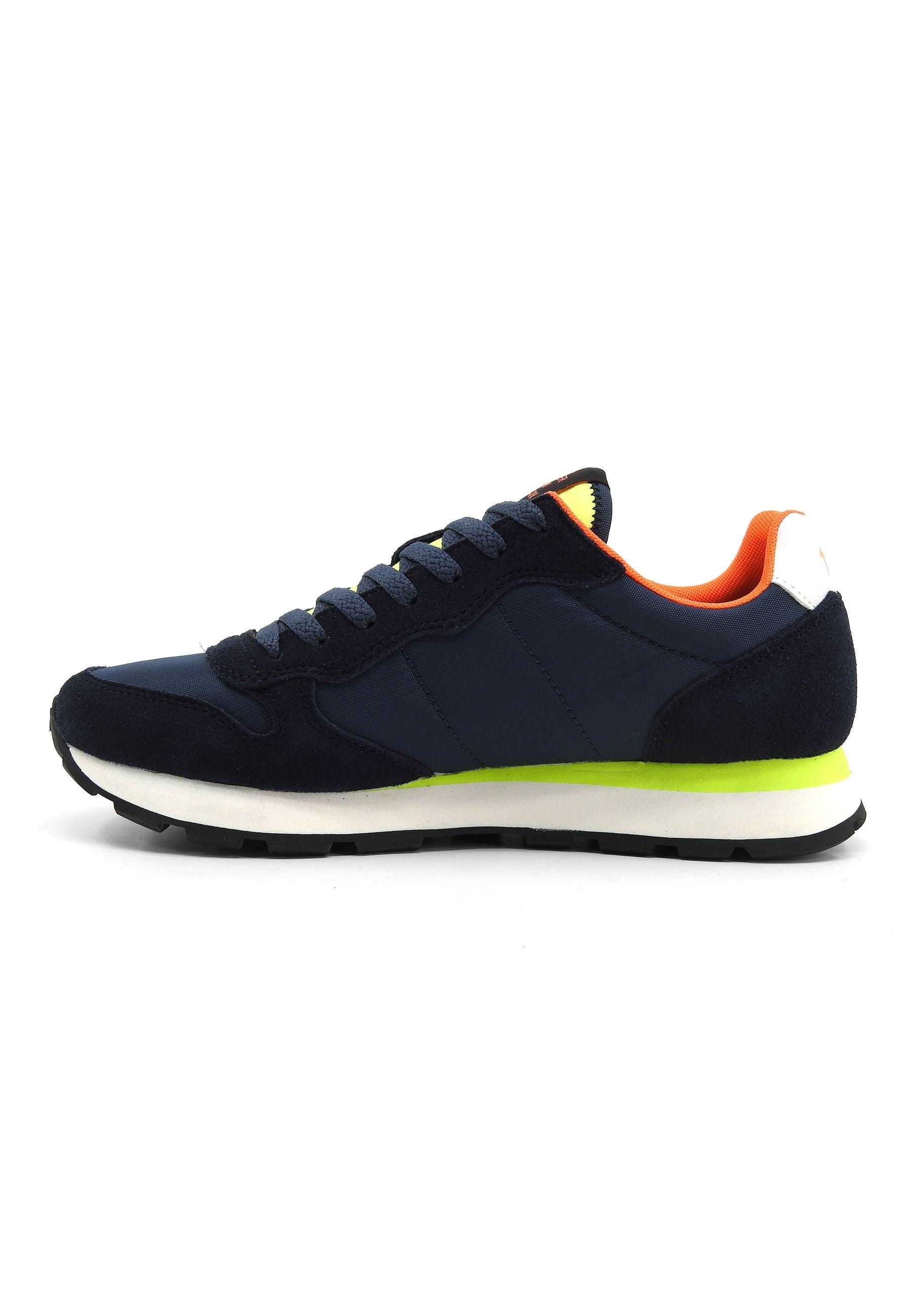 SUN68 Tom Fluo Sneaker Uomo Navy Blue Z34102 - Sandrini Calzature e Abbigliamento