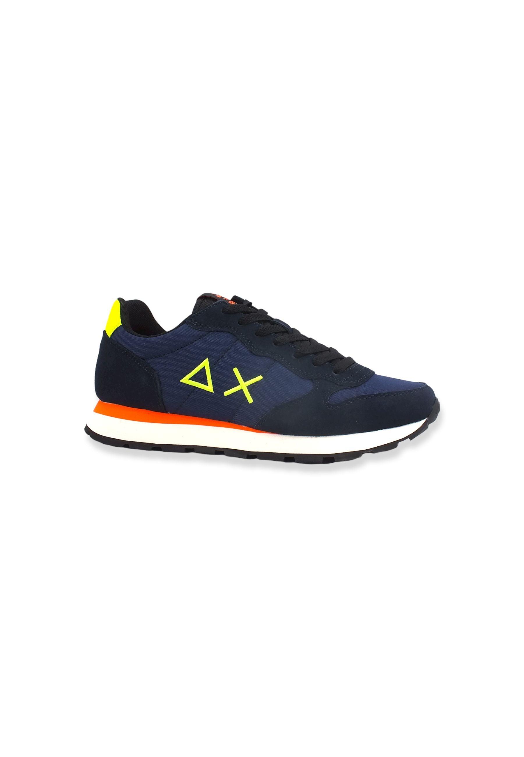 SUN68 Tom Fluo Sneaker Uomo Navy Blue Z42102 - Sandrini Calzature e Abbigliamento