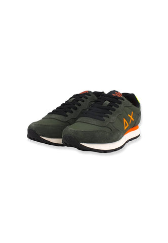 SUN68 Tom Fluo Sneaker Uomo Verde Militare Scuro Z42102 - Sandrini Calzature e Abbigliamento
