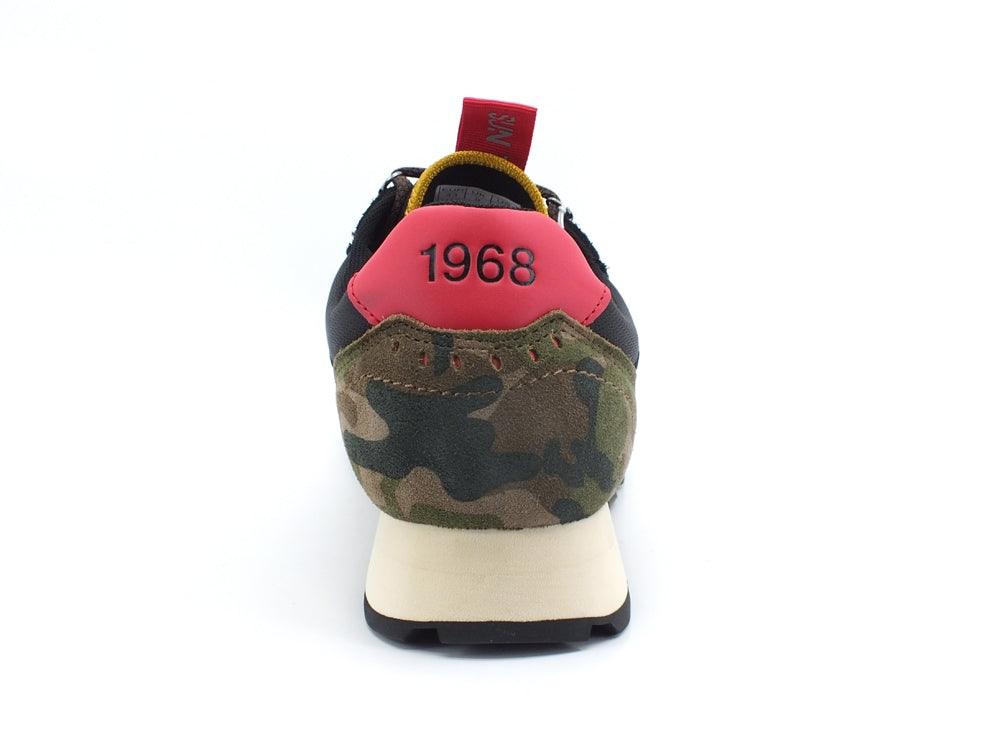 SUN68 Tom Goes Camping Sneaker Trekking Nero Green Camouflage Z41108 - Sandrini Calzature e Abbigliamento