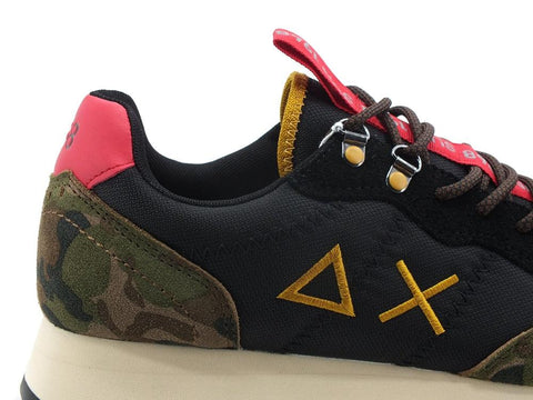 SUN68 Tom Goes Camping Sneaker Trekking Nero Green Camouflage Z41108 - Sandrini Calzature e Abbigliamento