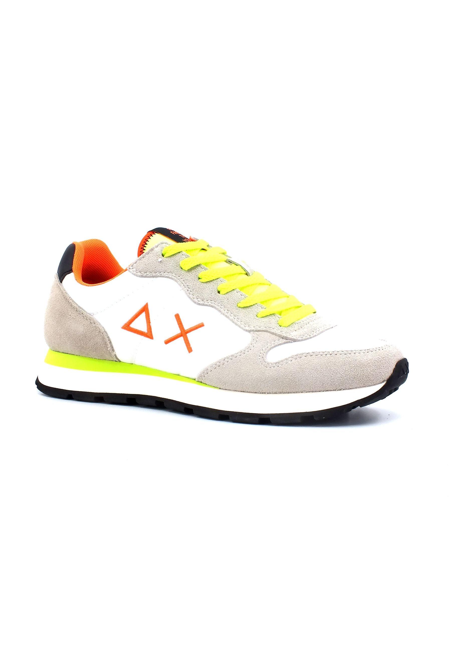 SUN68 Tom Solid Fluo Sneaker Uomo Bianco Z33102 - Sandrini Calzature e Abbigliamento