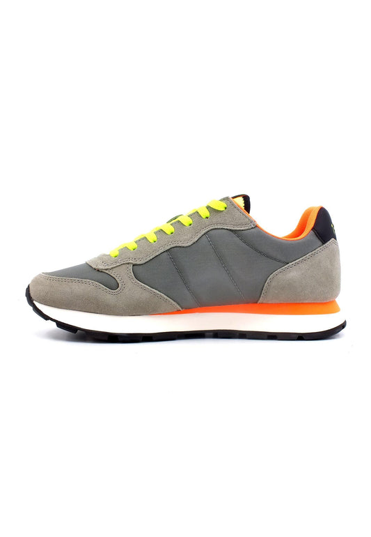SUN68 Tom Solid Fluo Sneaker Uomo Grigio Medio Z33102 - Sandrini Calzature e Abbigliamento
