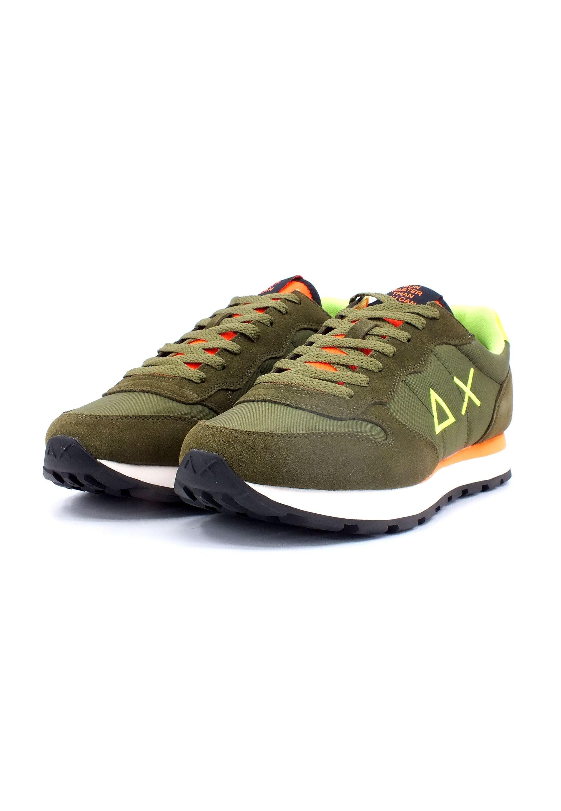 SUN68 Tom Solid Fluo Sneaker Uomo Militare Z33102 - Sandrini Calzature e Abbigliamento