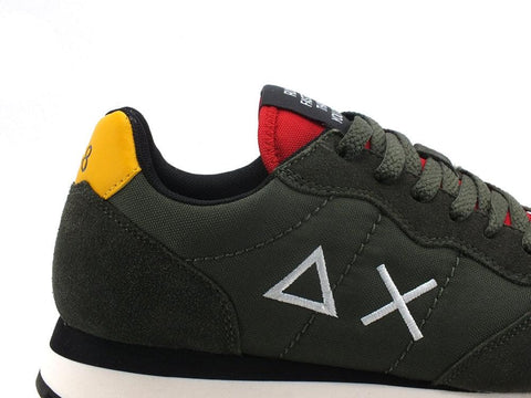 SUN68 Tom Solid Sneaker Running Militare Scuro Z41101 - Sandrini Calzature e Abbigliamento