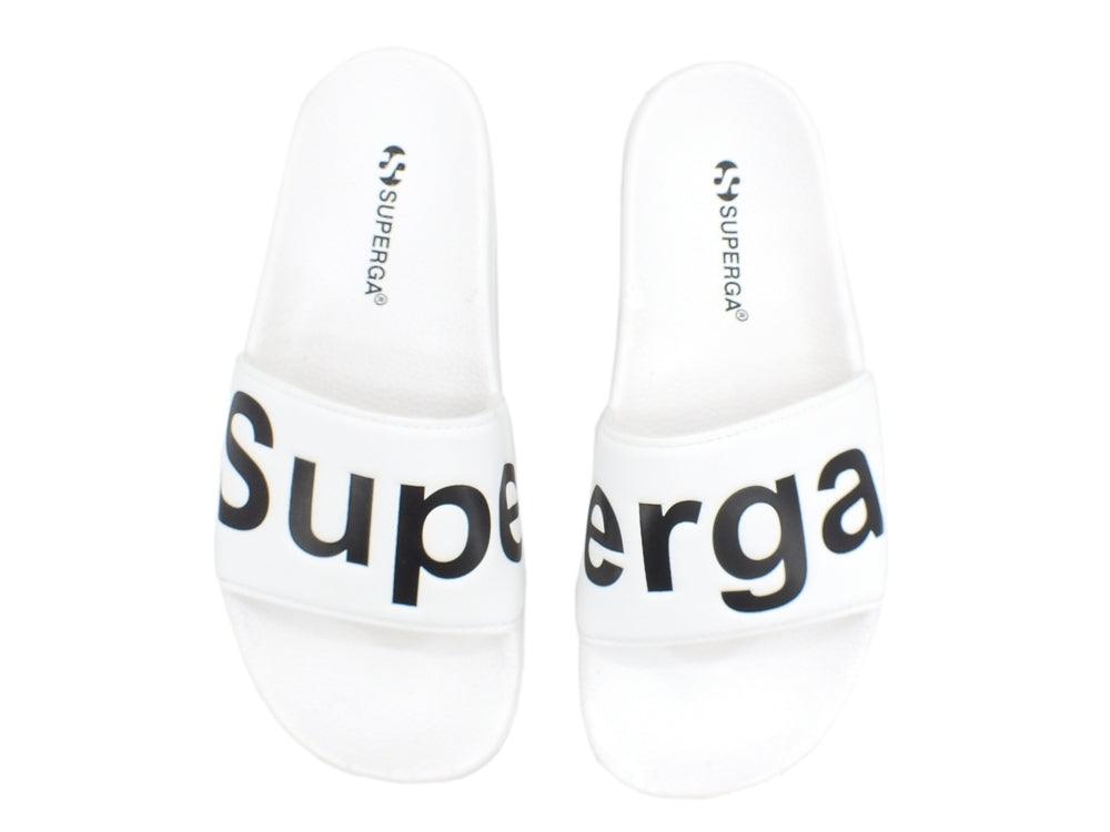 SUPERGA 1908-PUU Ciabatta White Black S111I3W - Sandrini Calzature e Abbigliamento