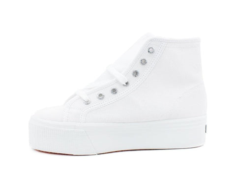 SUPERGA 2705 Hi Top Sneaker Donna Platform White S3111MW - Sandrini Calzature e Abbigliamento