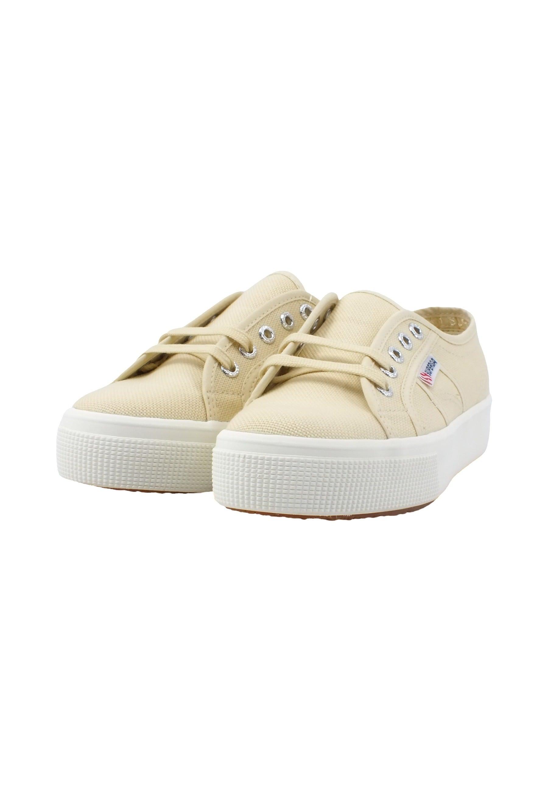 SUPERGA 2730 Mid Sneaker Donna Beige Eggshell S2127IW - Sandrini Calzature e Abbigliamento