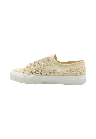 SUPERGA 2750 Macrame Pizzo Sneaker Donna Beige Eggshell S81219W - Sandrini Calzature e Abbigliamento