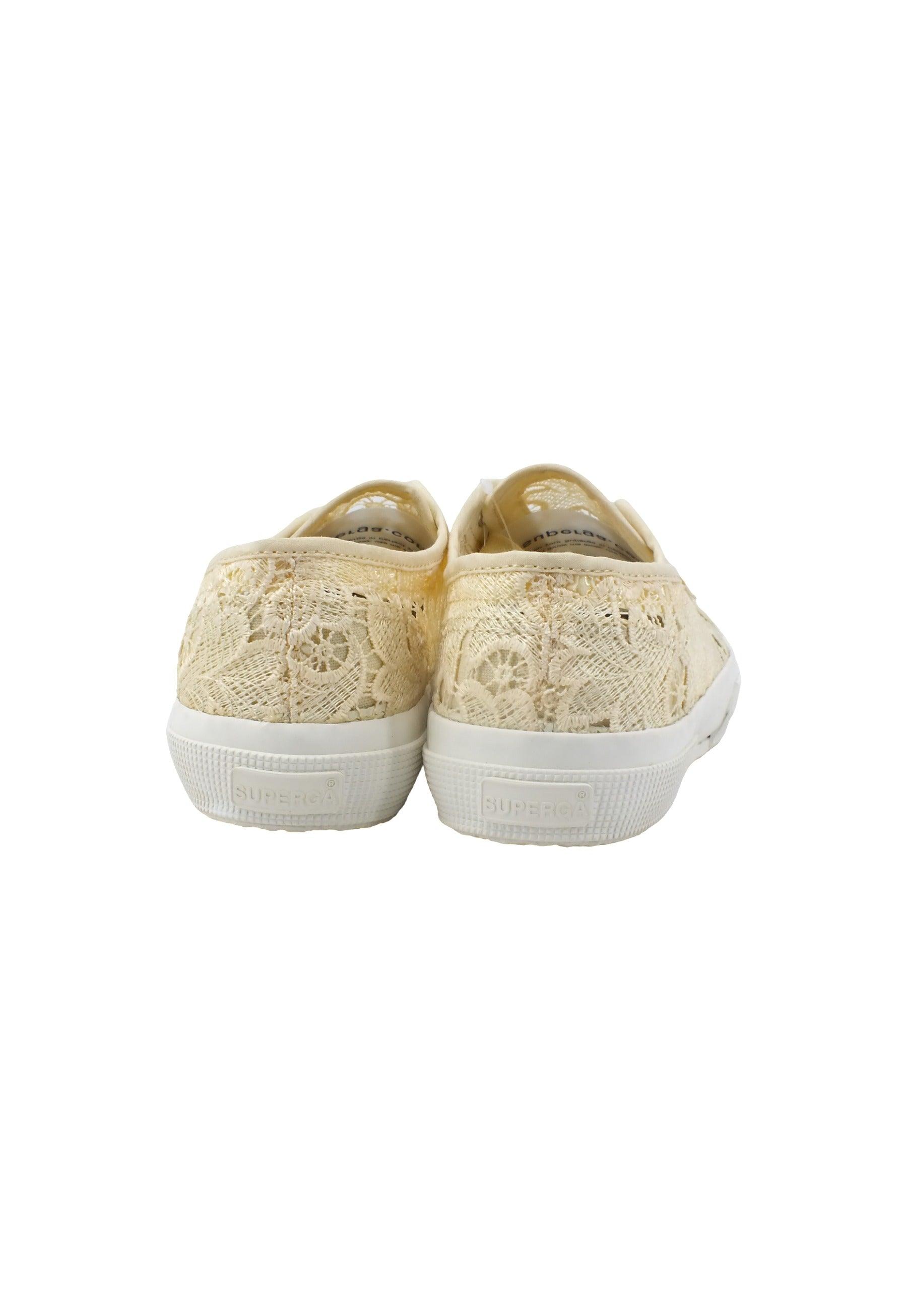 SUPERGA 2750 Macrame Pizzo Sneaker Donna Beige Eggshell S81219W - Sandrini Calzature e Abbigliamento