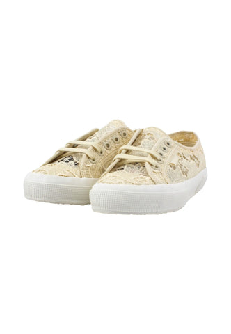 SUPERGA 2750 Macrame Pizzo Sneaker Donna Beige Eggshell S81219W - Sandrini Calzature e Abbigliamento