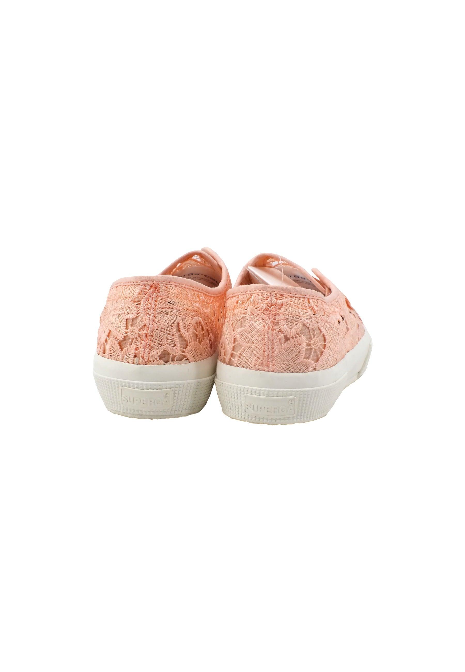 SUPERGA 2750 Macrame Pizzo Sneaker Donna Pink Blush Avorio S81219W - Sandrini Calzature e Abbigliamento