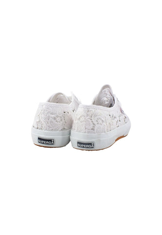 SUPERGA 2750 Macrame Pizzo Sneaker Donna White S81219W - Sandrini Calzature e Abbigliamento