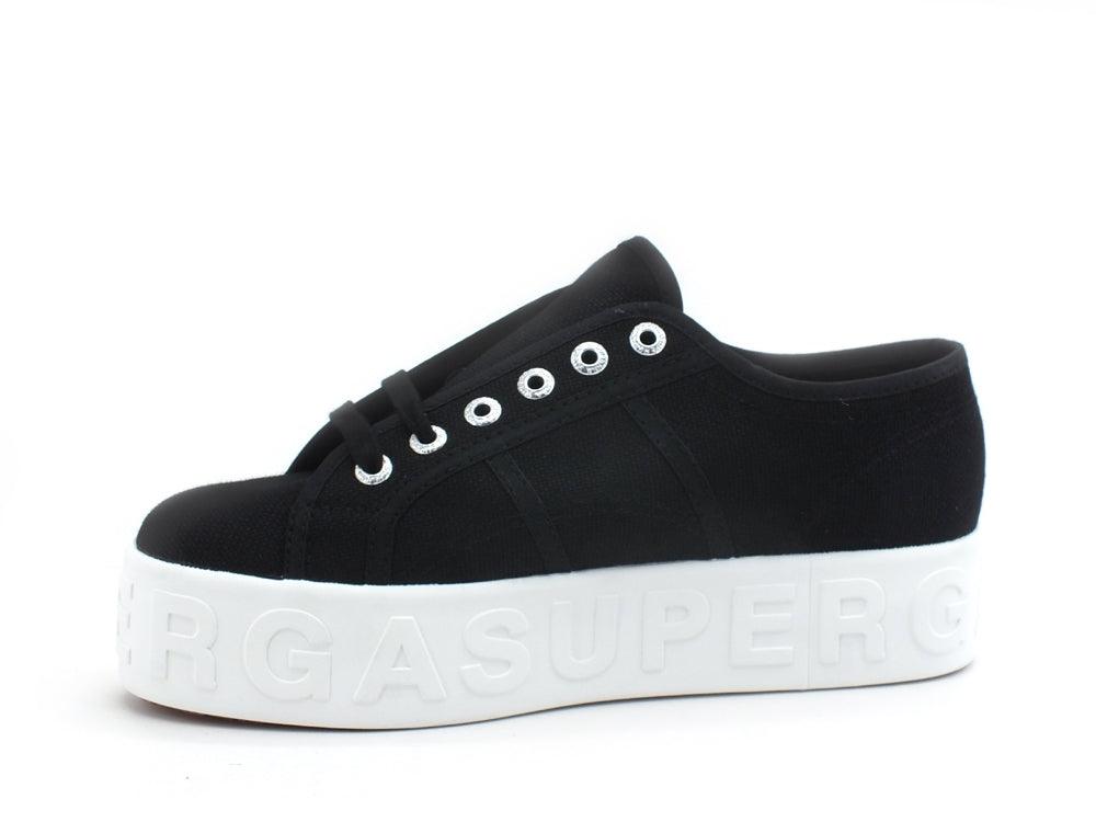 SUPERGA 2790 3D Lettering Sneaker Platform Donna Black S71183W - Sandrini Calzature e Abbigliamento