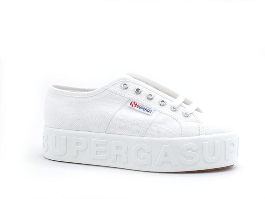 SUPERGA 2790 3D Lettering Sneaker Platform Donna White S71183W - Sandrini Calzature e Abbigliamento