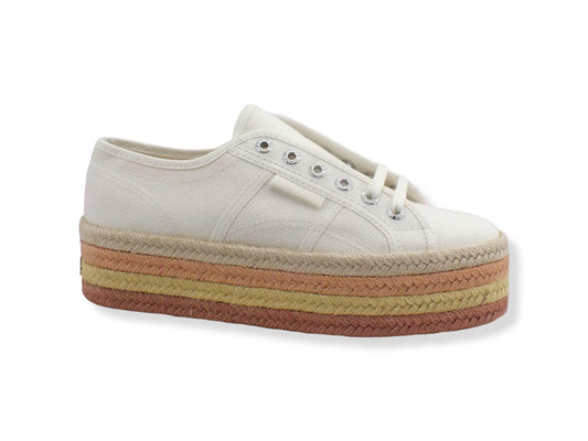 SUPERGA 2790 Multicolor Rope Sneaker White Avorio Apricot Multi S3114CW - Sandrini Calzature e Abbigliamento