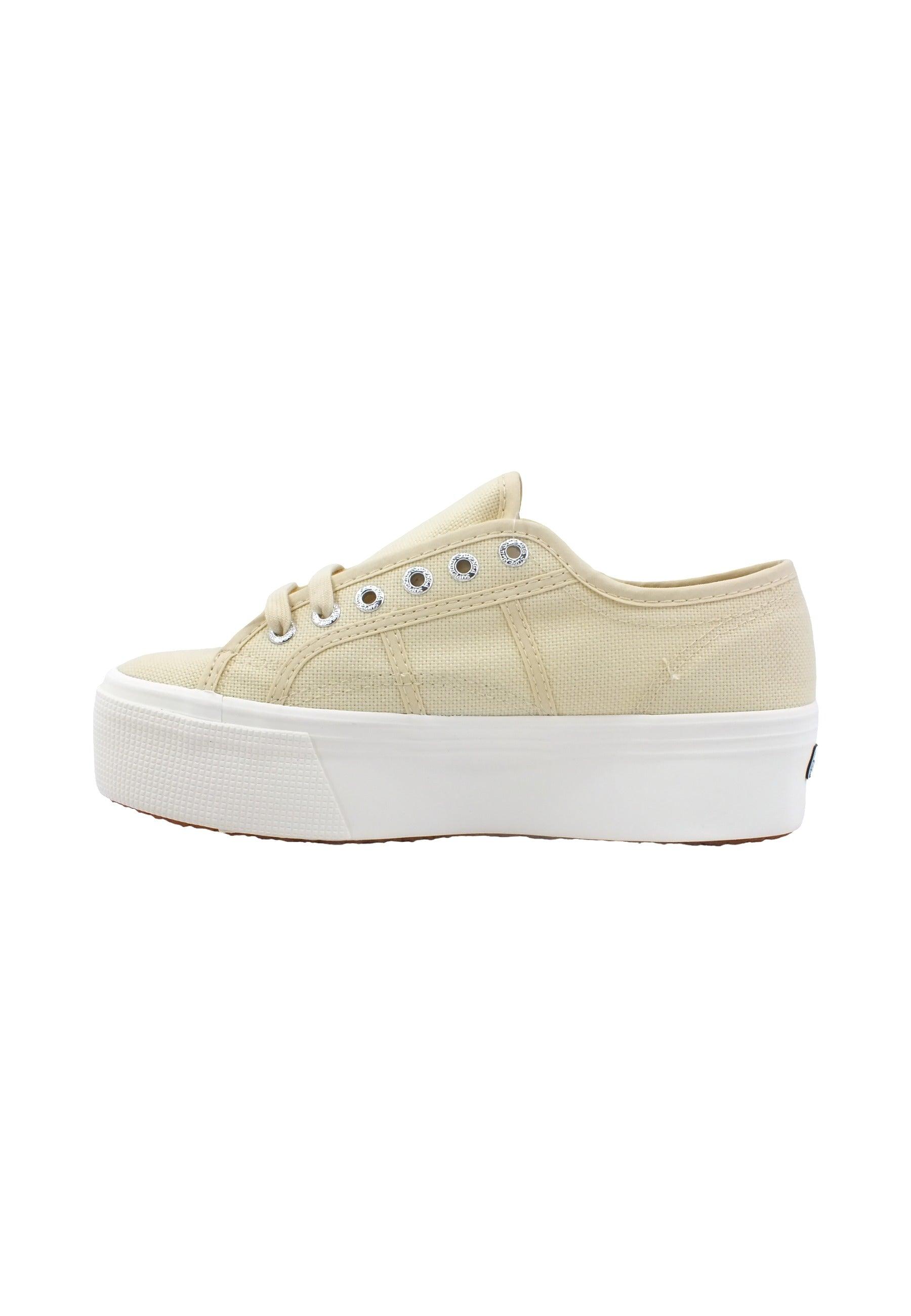 SUPERGA 2790 Platform Sneaker Donna Beige Eggshell S9111LW - Sandrini Calzature e Abbigliamento