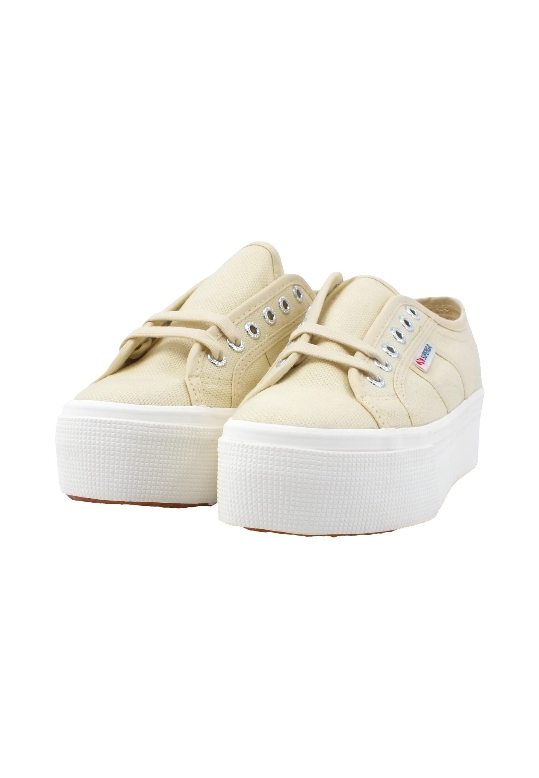 SUPERGA 2790 Platform Sneaker Donna Beige Eggshell S9111LW - Sandrini Calzature e Abbigliamento