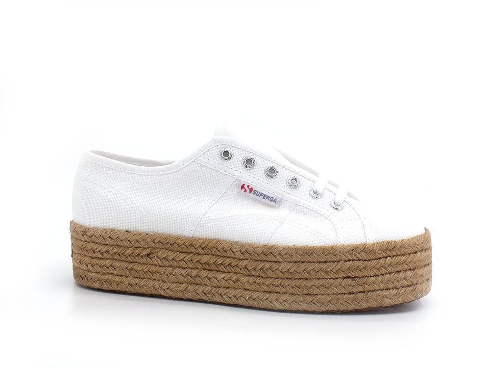 SUPERGA 2790 Rope Wedge Sneaker Platform Corda White S51186W - Sandrini Calzature e Abbigliamento