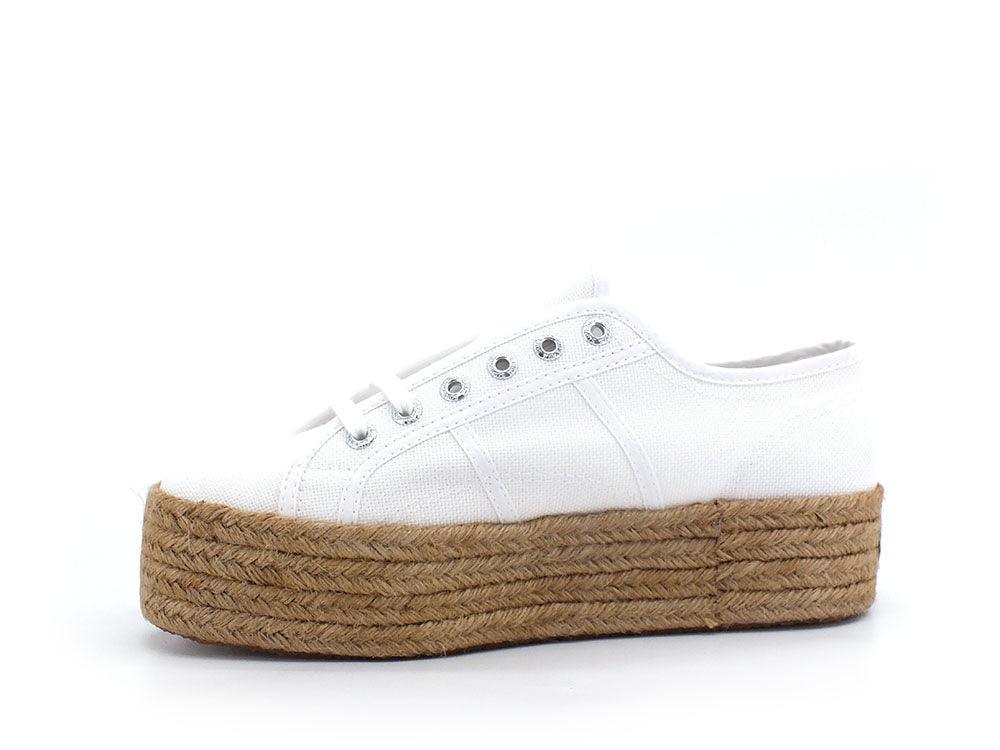 SUPERGA 2790 Rope Wedge Sneaker Platform Corda White S51186W - Sandrini Calzature e Abbigliamento