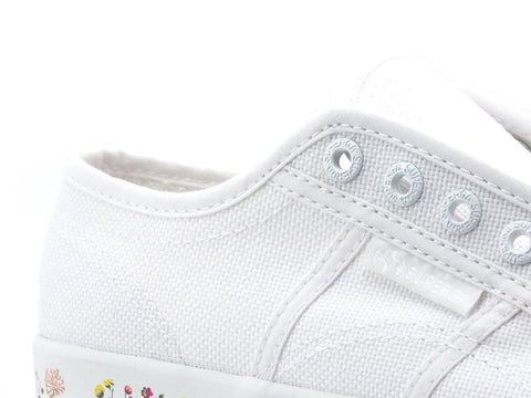 SUPERGA 2790Flower Bloom Lettering Sneaker Donna Platform White Flower S21181W - Sandrini Calzature e Abbigliamento