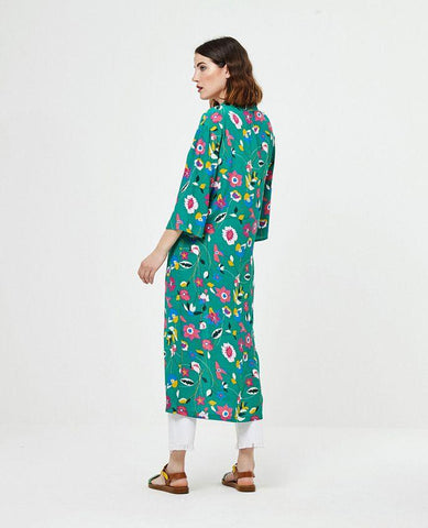 SURKANA Kimono Fiori Green 520JULY922 - Sandrini Calzature e Abbigliamento