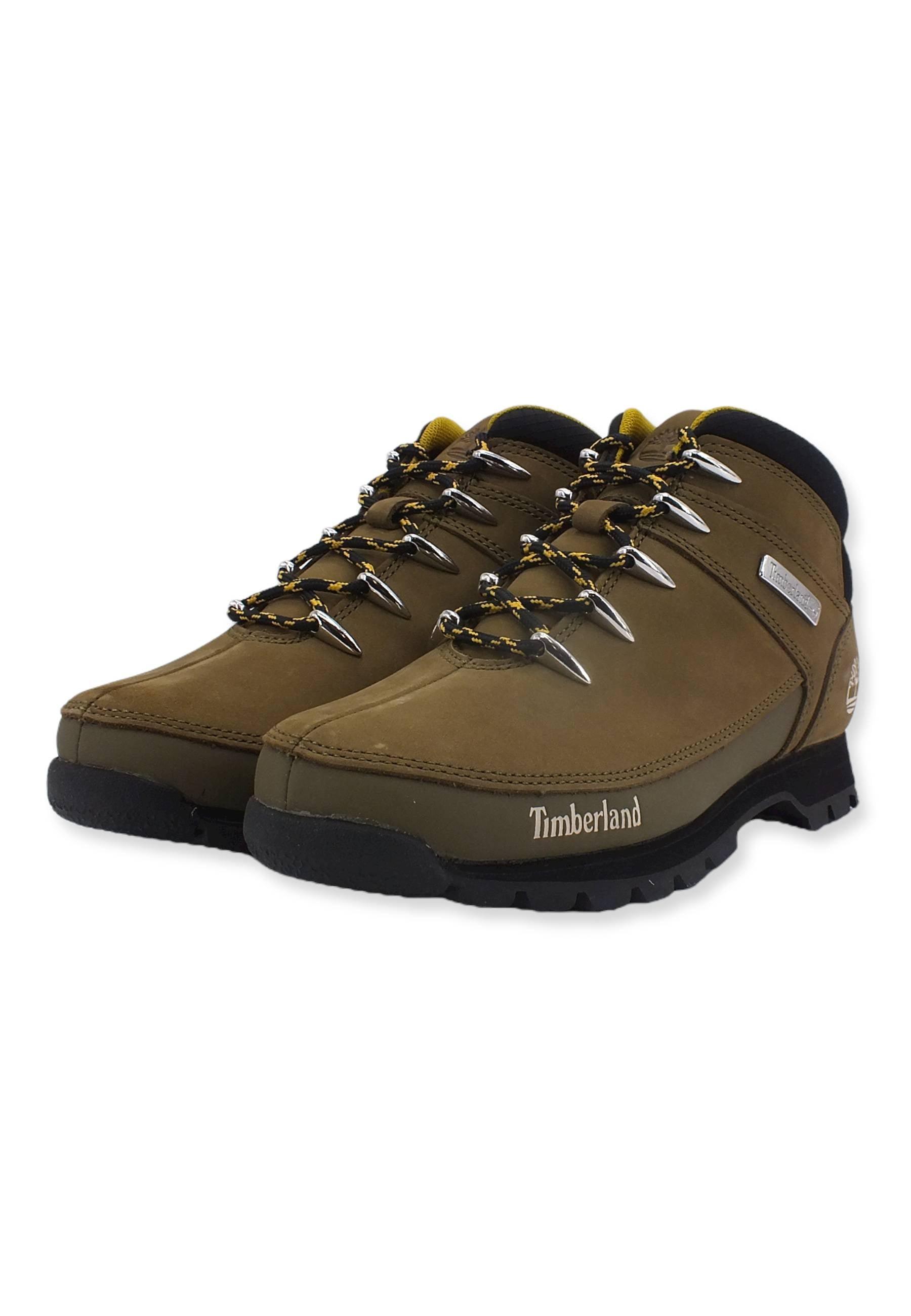 TIMBERLAND Euro Sprint Mid Hiker Stivaletto Montagna Uomo Olive Nubuk W Black TB0A2HVB327 - Sandrini Calzature e Abbigliamento