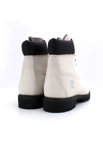 TIMBERLAND Premium Waterproof Stivaletto Uomo White Nubuk Red TB0A5S4G143 - Sandrini Calzature e Abbigliamento