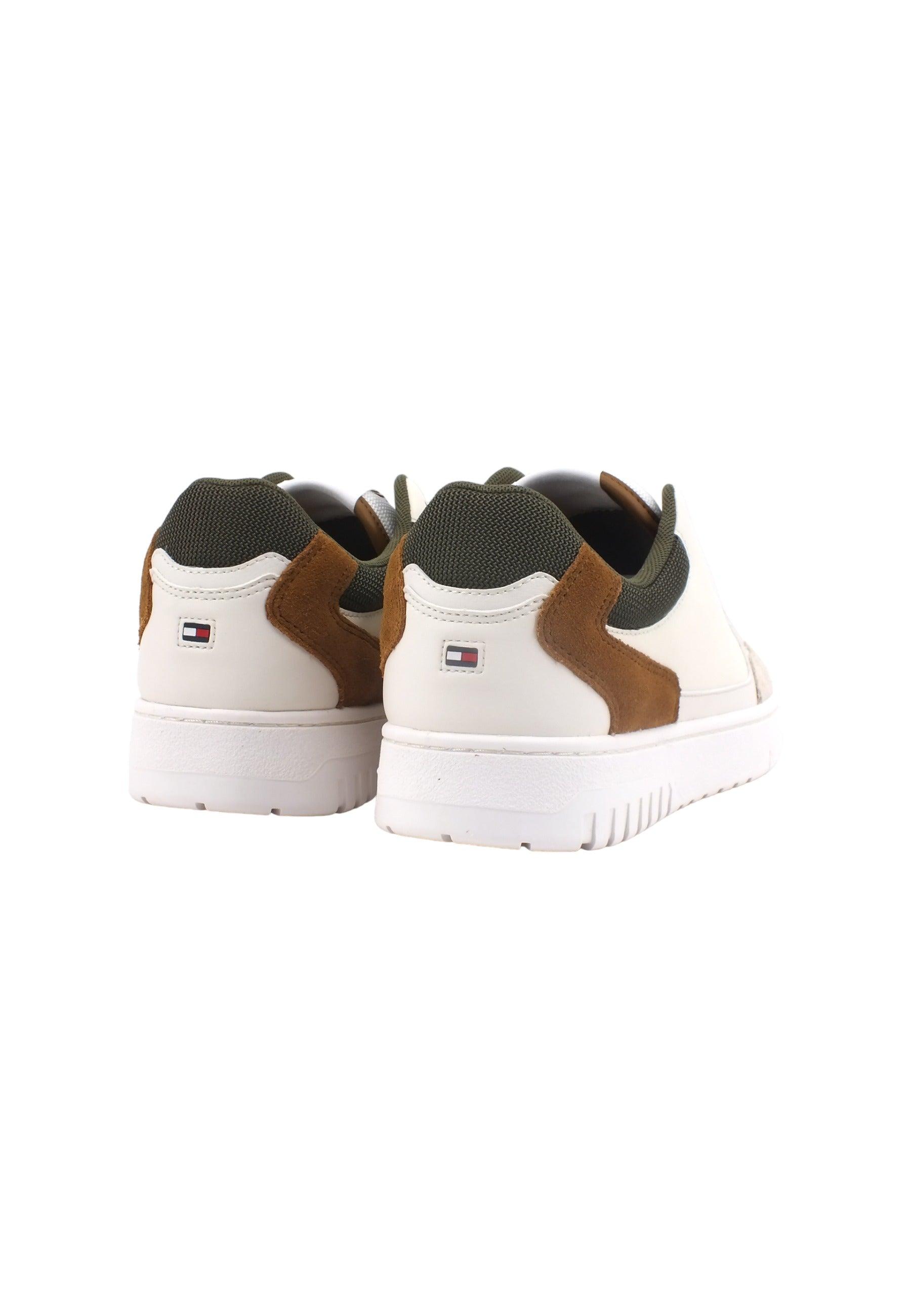 TOMMY HILFIGER Basket Core Sneaker Uomo Ancient White FM0FM04730 - Sandrini Calzature e Abbigliamento